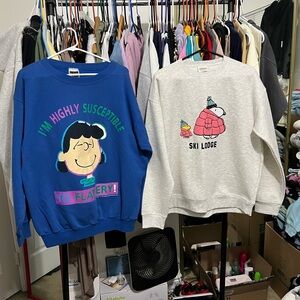 2 Vintage Peanuts Sweatshirts